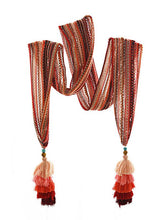 Vintage National Colorful Tasseled Headband